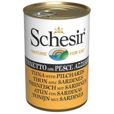 Schesir Wet Cat ТУНЕЦЬ і САРДИНА в желе вологий корм консерви для котів 140 г (273796)